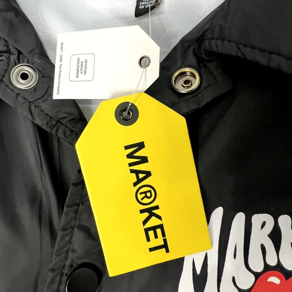 Rolling Stones x Smiley Market Black Lips Windbreaker Jacket size 2X NEW Tags - Picture 9 of 16
